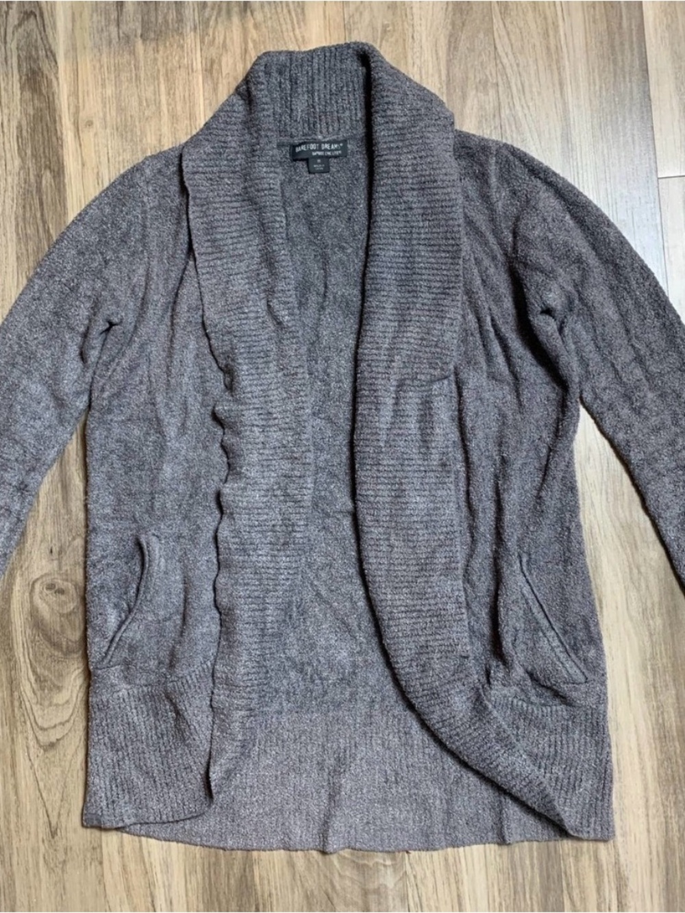 Barefoot Dreams CozyChic Lite Circle Cardigan Grey Size Medium